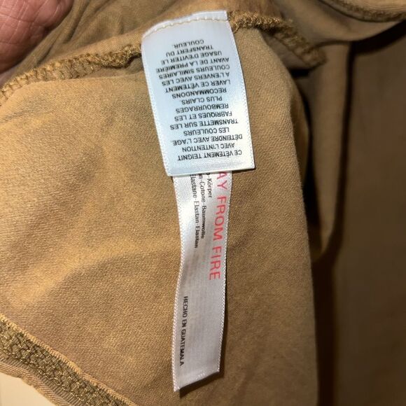 NWT FREE PEOPLE MOVE MOVEMENT CRISS CROSS OPEN BACK TOBACCO KHAKI TOP SIZE XL - Picture 6 of 6